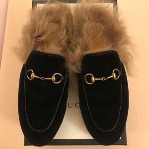 Gucci princetown fur mule